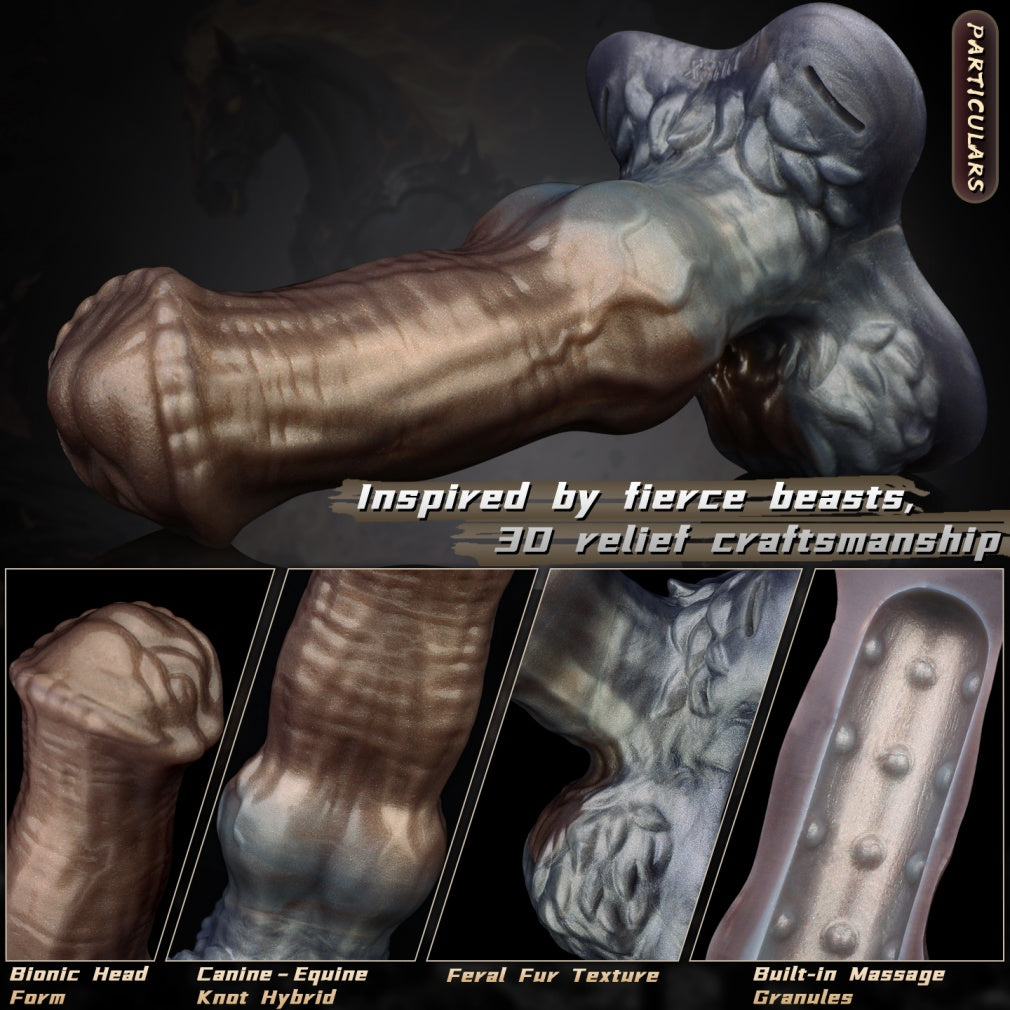 Fantasy Horse Knot Silicone Penis Sleeve & Cock Extender - Wearable Strap-On Dildo for Men with Erectile Challenges