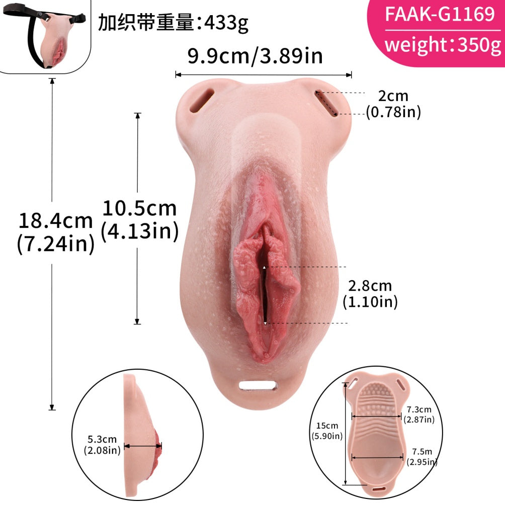 Pantalon de vagin artificiel en silicone réaliste | Vagin artificiel portable pour couples gays