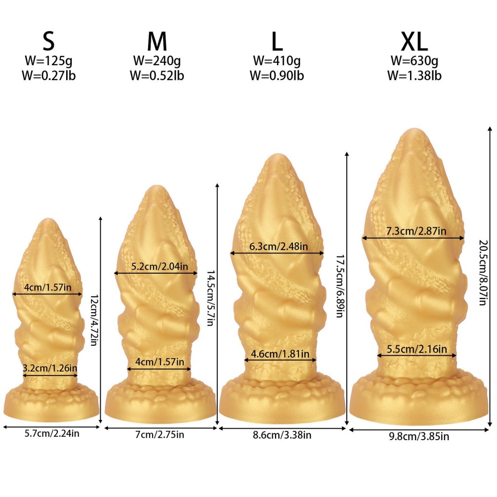 Godemiché en silicone doré Fantasy Fist – Jouets sexuels pour femmes, conçus pour l'expansion anale et le massage orgasmique.