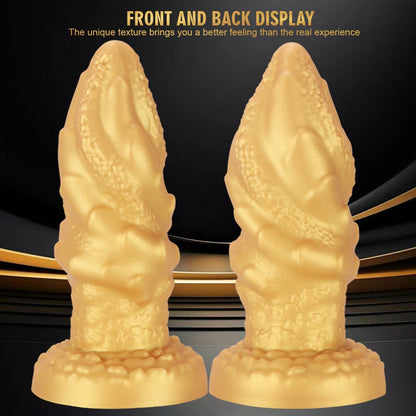 Godemiché en silicone doré Fantasy Fist – Jouets sexuels pour femmes, conçus pour l'expansion anale et le massage orgasmique.