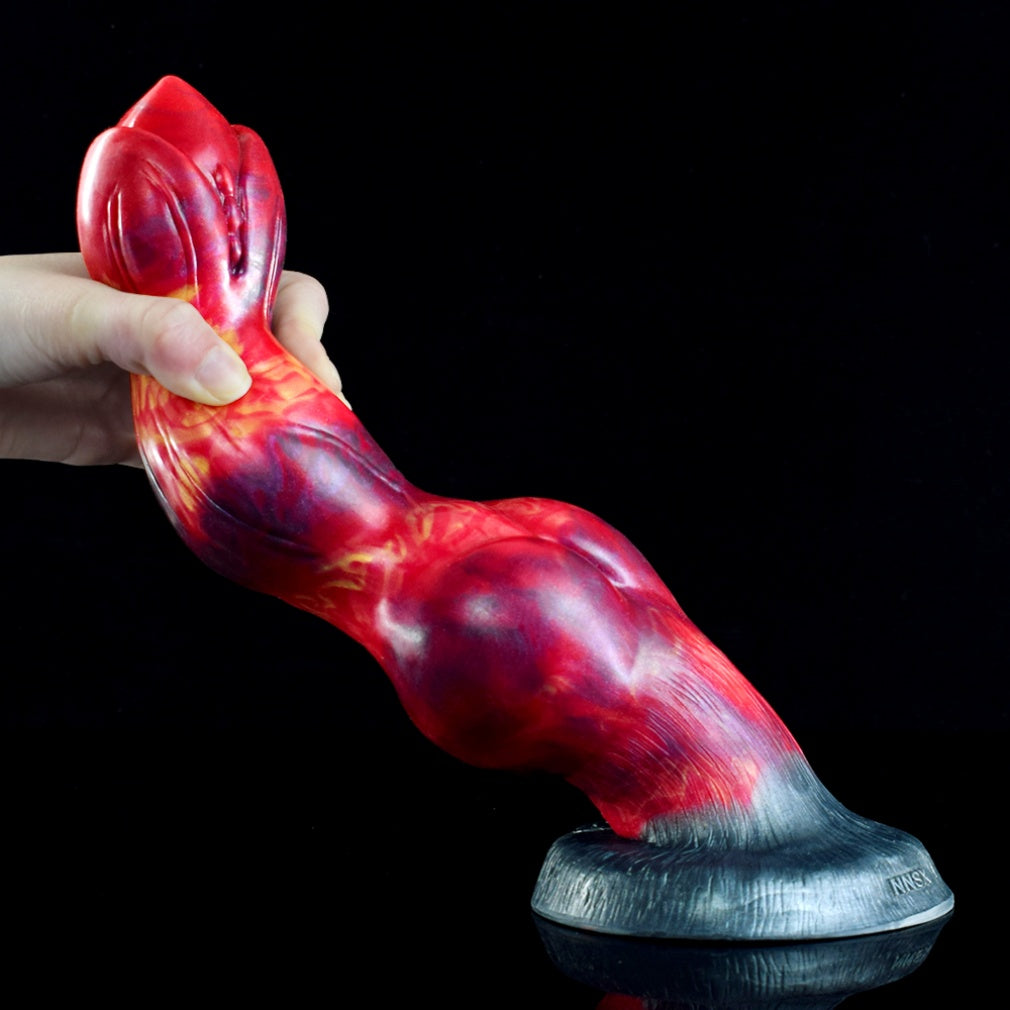 Godemiché en silicone Inferno Dragon à nœud – Créature fantastique pour stimuler le point G et vivre des fantasmes sexuels intenses