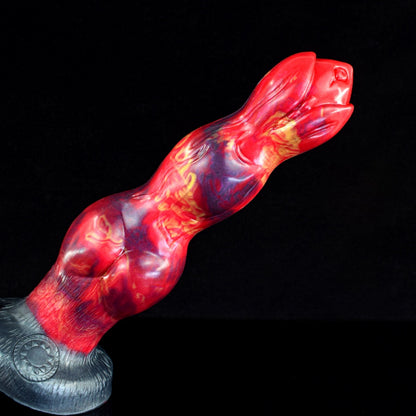 Godemiché en silicone Inferno Dragon à nœud – Créature fantastique pour stimuler le point G et vivre des fantasmes sexuels intenses