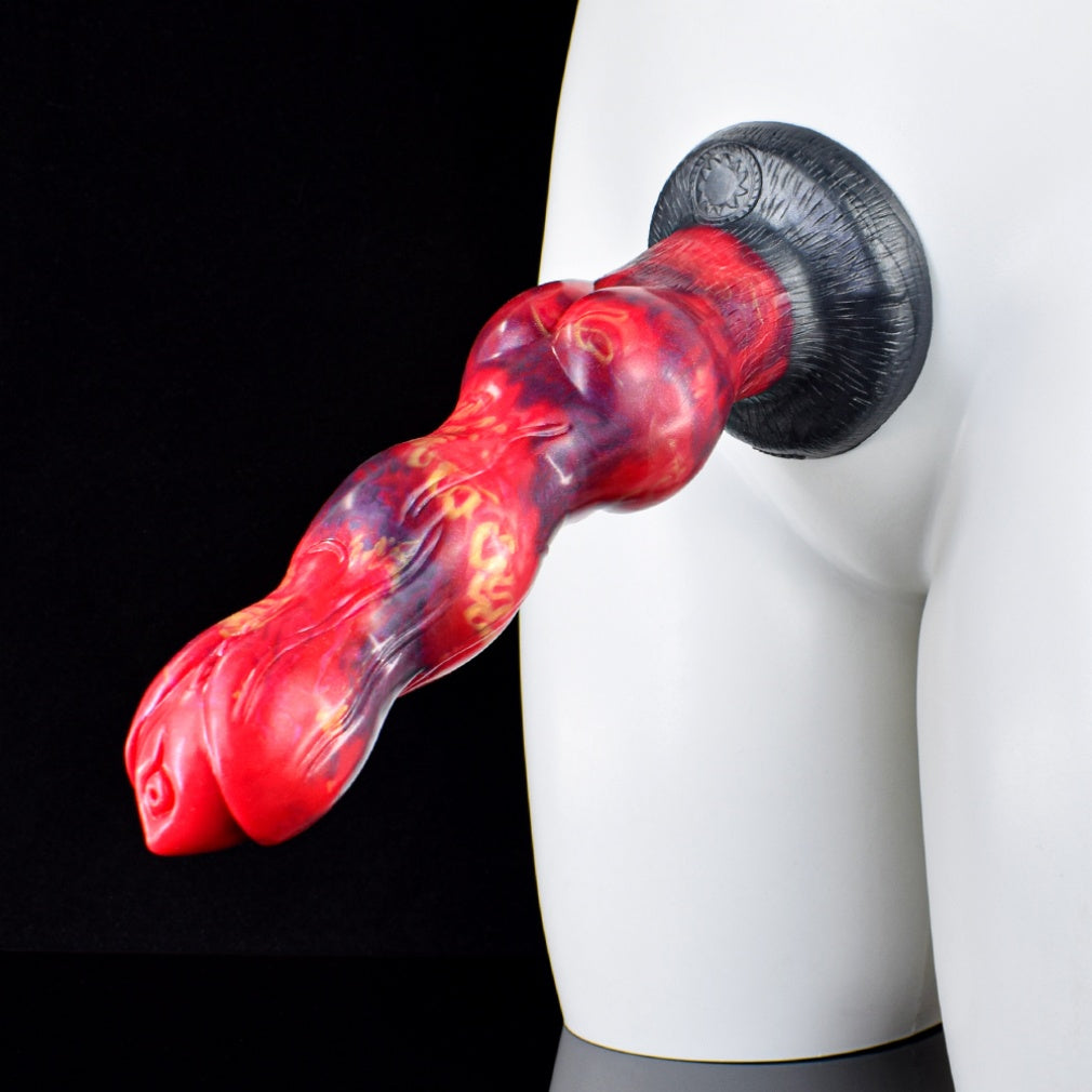 Godemiché en silicone Inferno Dragon à nœud – Créature fantastique pour stimuler le point G et vivre des fantasmes sexuels intenses