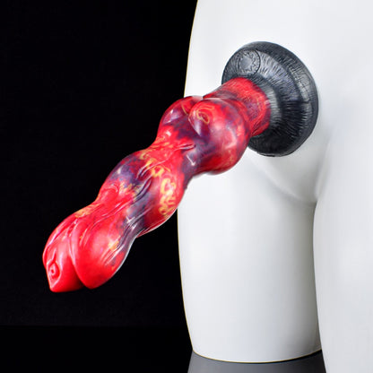 Godemiché en silicone Inferno Dragon à nœud – Créature fantastique pour stimuler le point G et vivre des fantasmes sexuels intenses