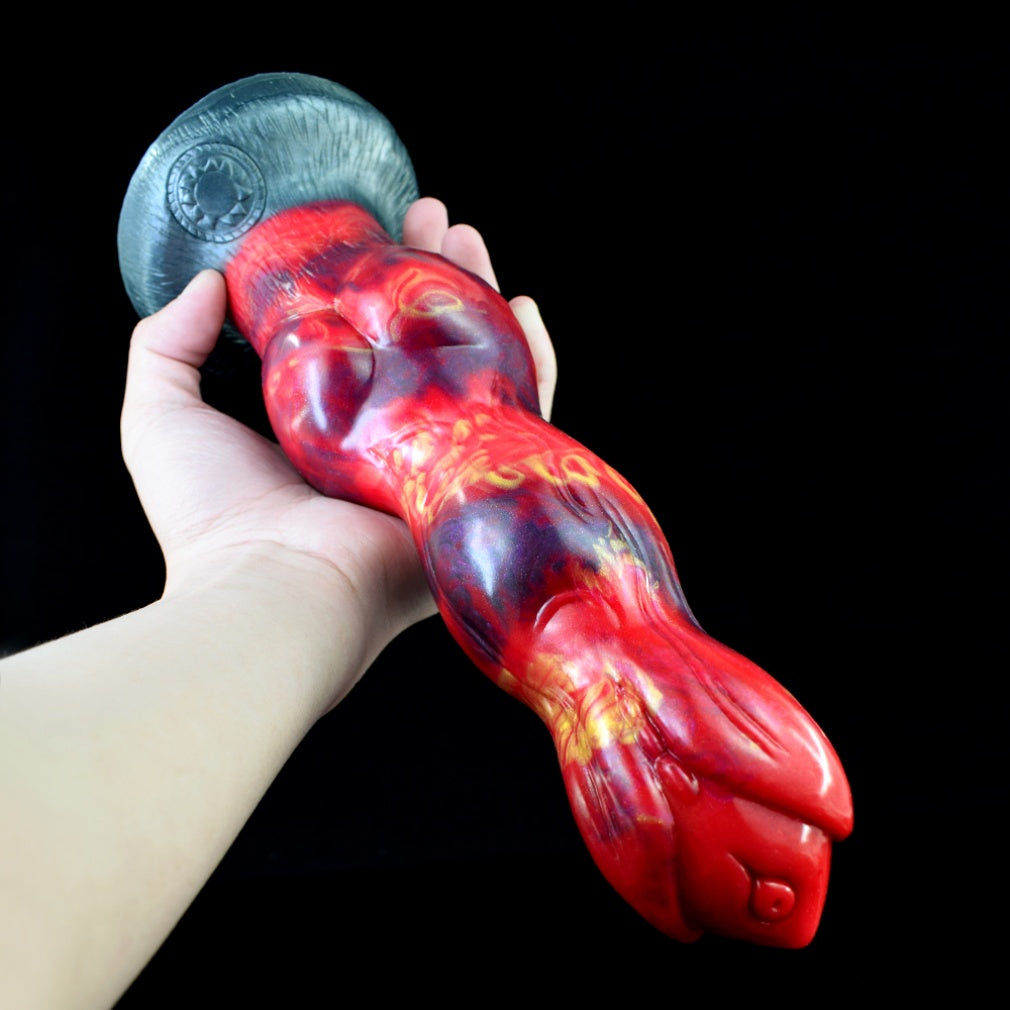 Godemiché en silicone Inferno Dragon à nœud – Créature fantastique pour stimuler le point G et vivre des fantasmes sexuels intenses