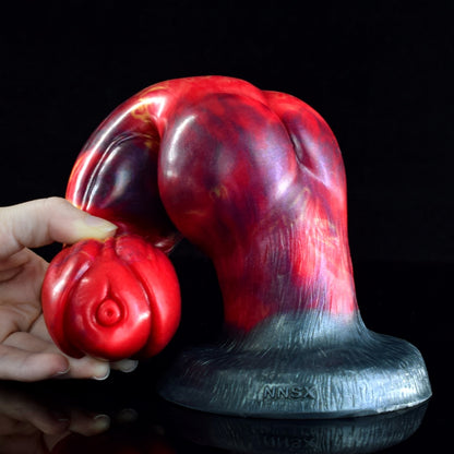 Godemiché en silicone Inferno Dragon à nœud – Créature fantastique pour stimuler le point G et vivre des fantasmes sexuels intenses