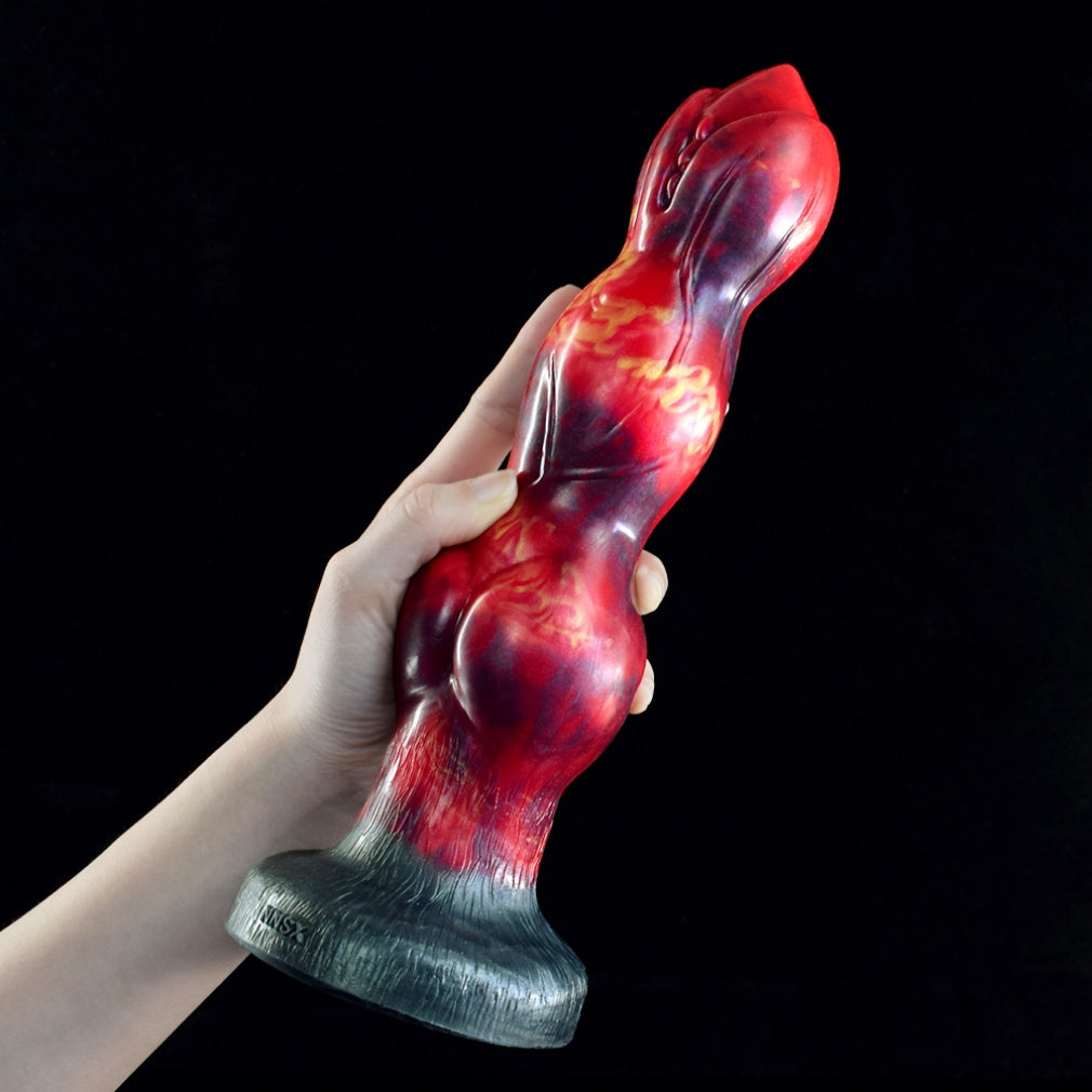 Godemiché en silicone Inferno Dragon à nœud – Créature fantastique pour stimuler le point G et vivre des fantasmes sexuels intenses