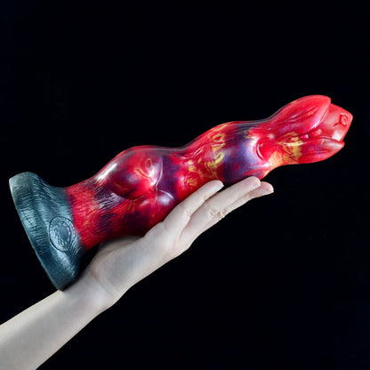 Godemiché en silicone Inferno Dragon à nœud – Créature fantastique pour stimuler le point G et vivre des fantasmes sexuels intenses
