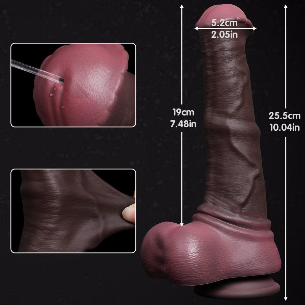 Realistic Squirting Horse Cock – Dual-Layer Silicone Fantasy Dildo Skin Sliding Women Masturbator
