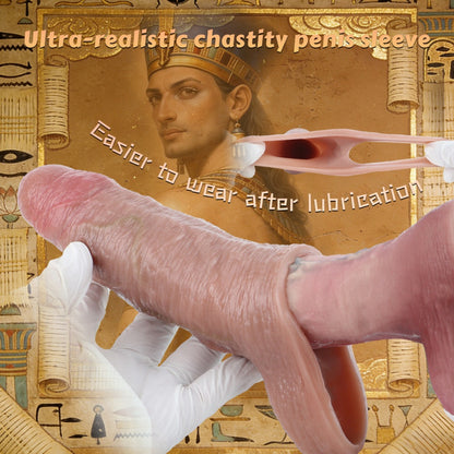 Manchon d'extension de pénis réaliste de 14,78 cm – Prolongez votre intimité avec le jouet sexuel masculin portable