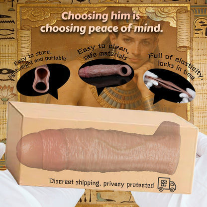 Manchon d'extension de pénis réaliste de 14,78 cm – Prolongez votre intimité avec le jouet sexuel masculin portable