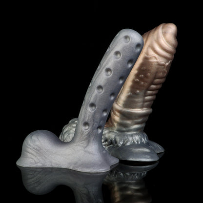 Wearable Monster Strap On Cock Sleeve – Canine Knot Penis Extender & Stamina Training Male Sex Toys