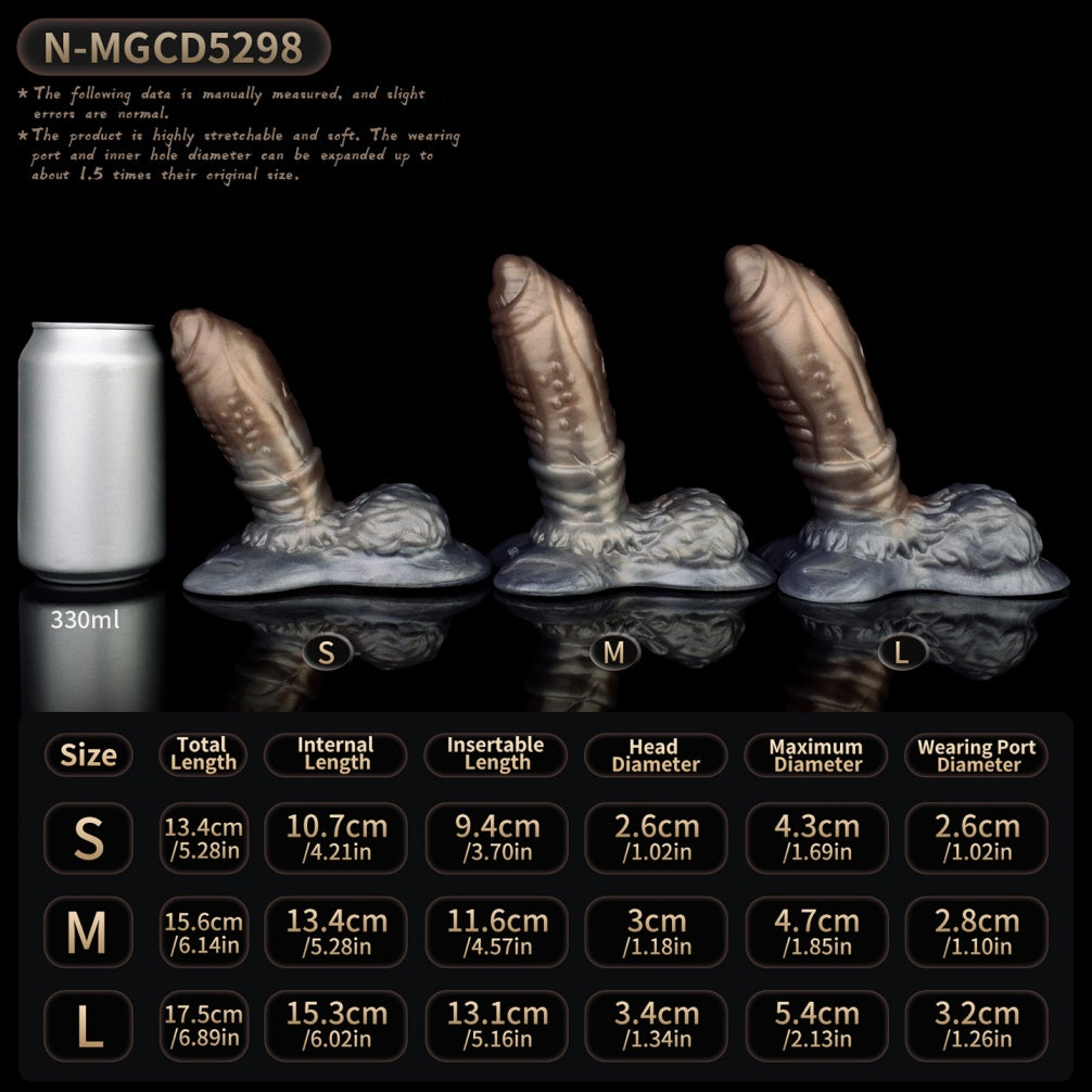 Wearable Monster Strap On Cock Sleeve – Canine Knot Penis Extender & Stamina Training Male Sex Toys