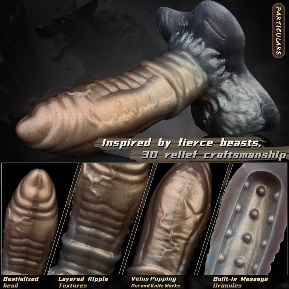 Wearable Monster Strap On Cock Sleeve – Canine Knot Penis Extender & Stamina Training Male Sex Toys