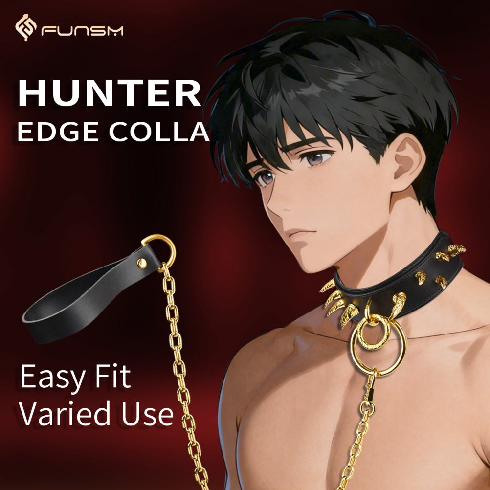 Collier BDSM en cuir à picots pour entraînement maître-esclave – Kinky Sex Toys