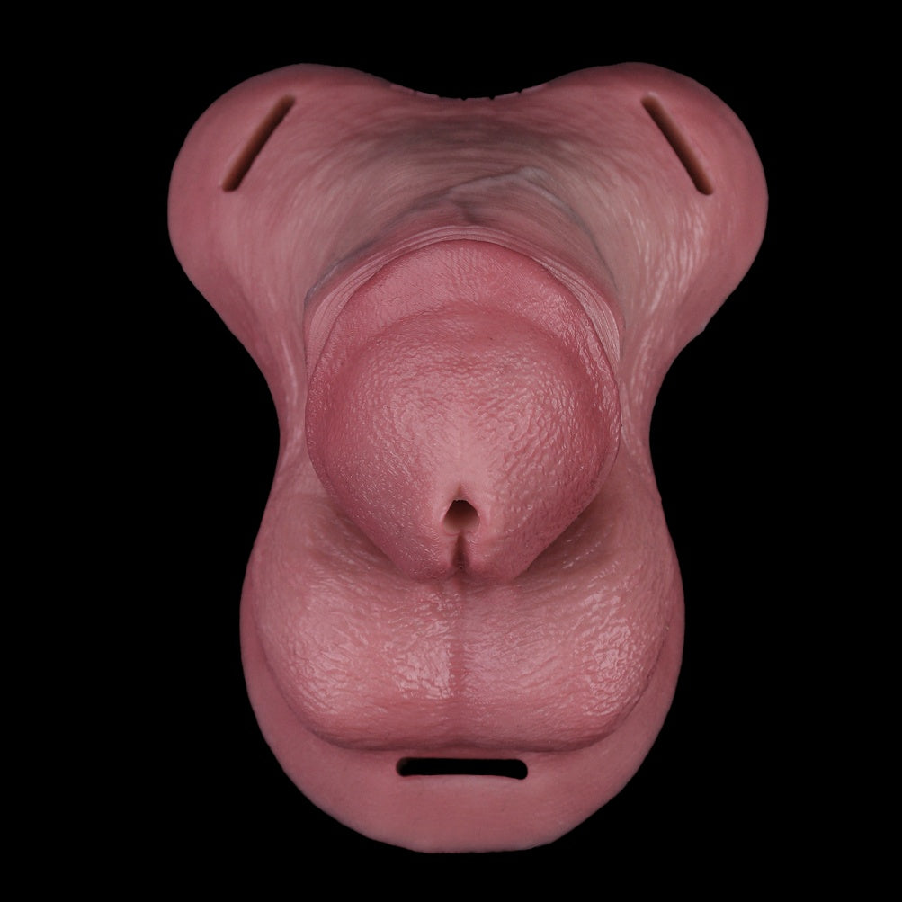 Cage de chasteté masculine réaliste en silicone souple - Pantalon de contention et de dissimulation pour pénis à porter avec sangle