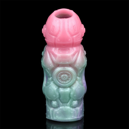 Mechanical Fantasy 4.5 in Cock Sleeve – Colorful Silicone Penis Extender  for Male Enhancement