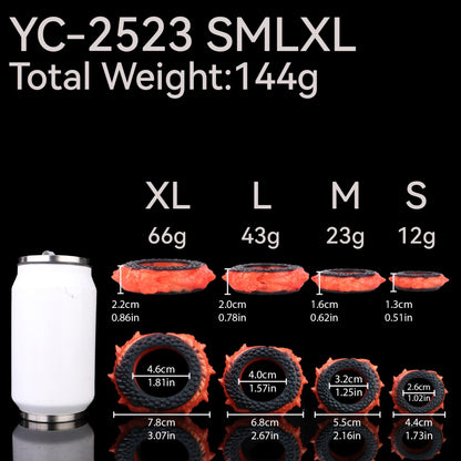 Premium Dragon Scale Silicone Penis Ring for Prolonged Erections – Versatile Strapon & Bondage Male Sex Toy
