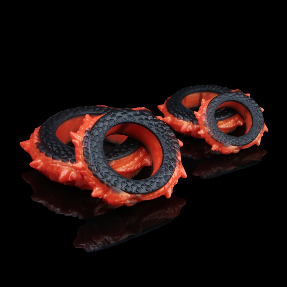 Premium Dragon Scale Silicone Penis Ring for Prolonged Erections – Versatile Strapon & Bondage Male Sex Toy