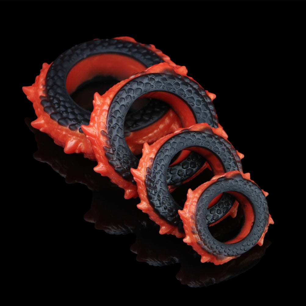 Premium Dragon Scale Silicone Penis Ring for Prolonged Erections – Versatile Strapon & Bondage Male Sex Toy