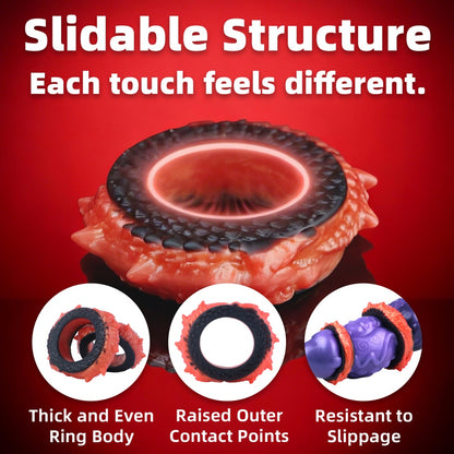 Premium Dragon Scale Silicone Penis Ring for Prolonged Erections – Versatile Strapon & Bondage Male Sex Toy