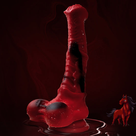 Realistischer Silikon-Pferdeschwanz-Dildo mit Saugnapf – Ultimatives Fantasie-Monster-Sexspielzeug