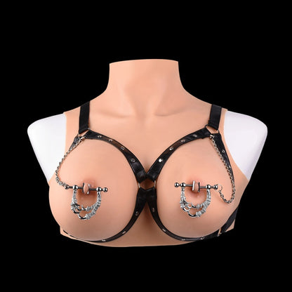 Strap-On-Nippelklammern aus Metall – Breeding Kink Bettie Bondage Porn BDSM Sexspielzeug für Frauen 