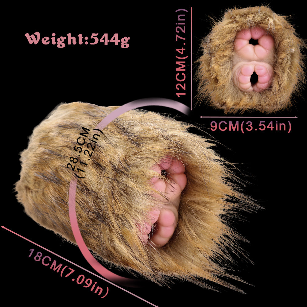Monkey Pussy Male Masturbator - Fur Dual Vaginal Penis Masturbation Sex Toy for Men