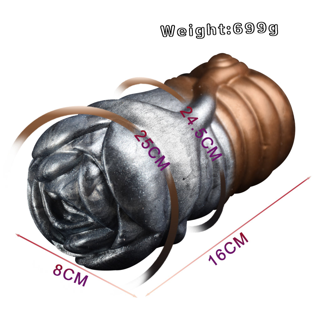Alien Pussy Pocket Masturbation Cup - Metal-like Monster Vaginal Oral Sex Toys for Men
