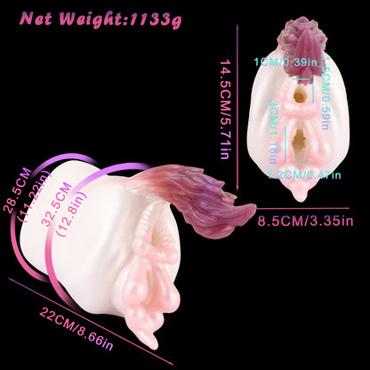 Regenbogen-Pferdemuschi-Tiermasturbator – Fantasie-Taschenmuschi, Penis, Blowjob, Milch