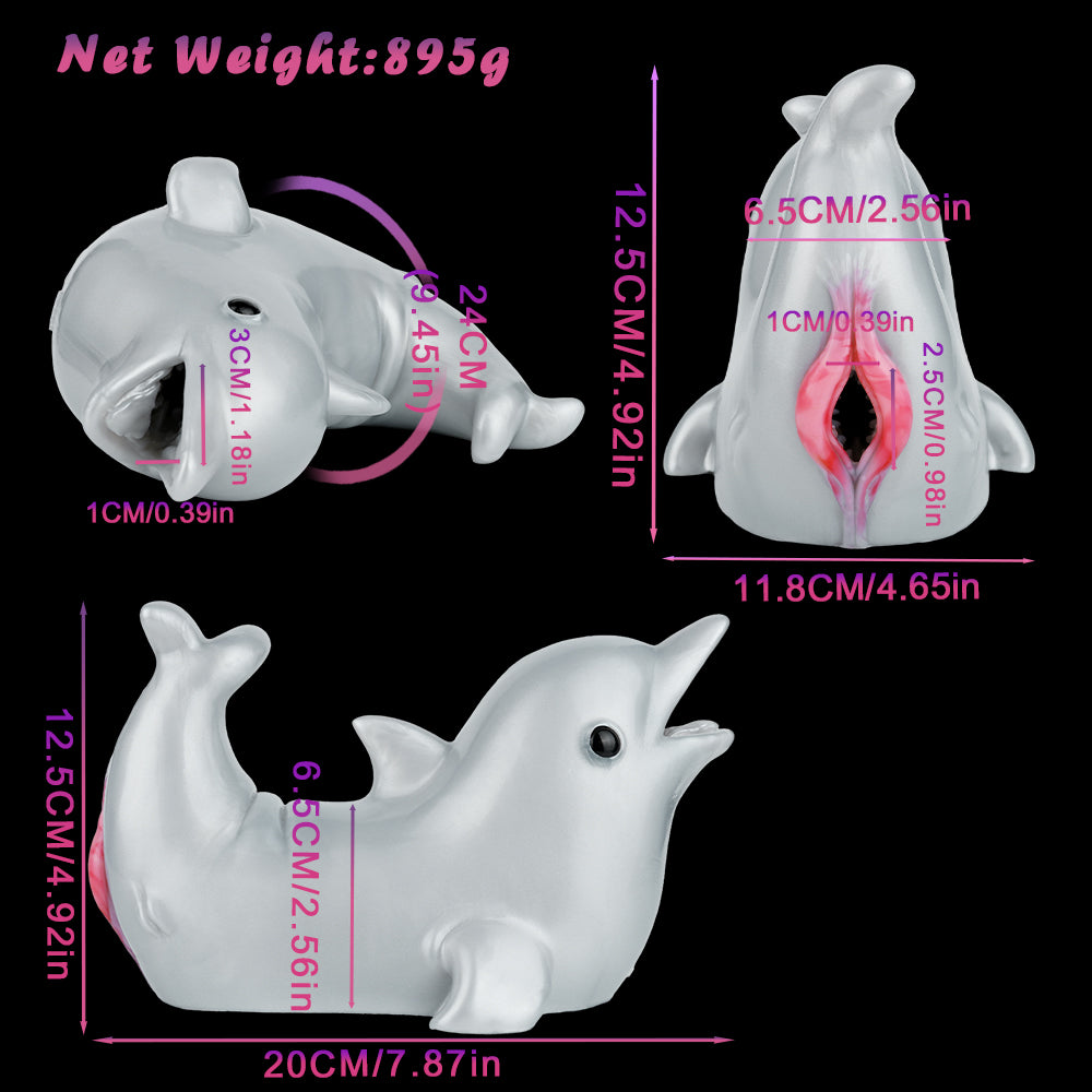 Mini-poupée sexuelle en silicone dauphin – Chatte de poche réaliste et mignonne pour la masturbation masculine
