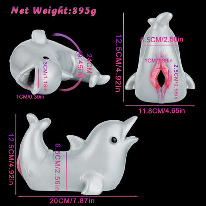 Mini-poupée sexuelle en silicone dauphin – Chatte de poche réaliste et mignonne pour la masturbation masculine