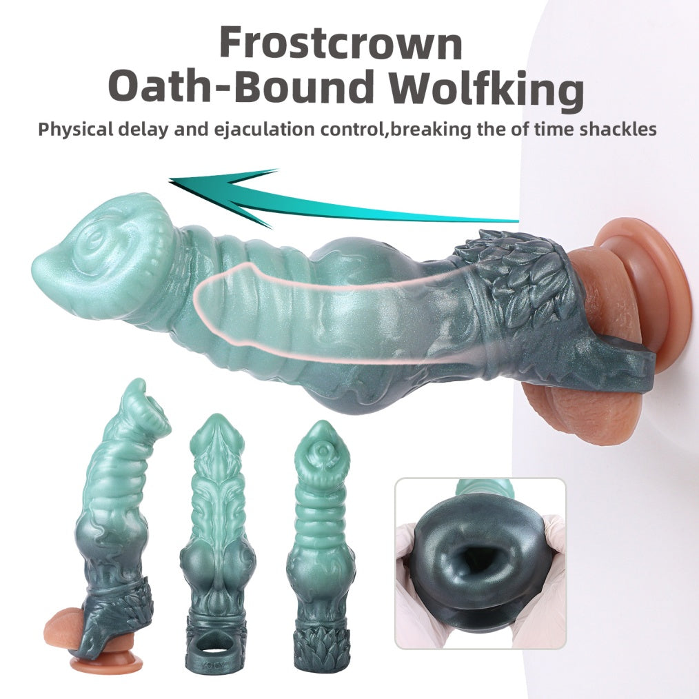 Fantasy Silicone 8.58 Inch Penis Sleeve – Delay & Enhanced Erection Male Wearable Sex Toy