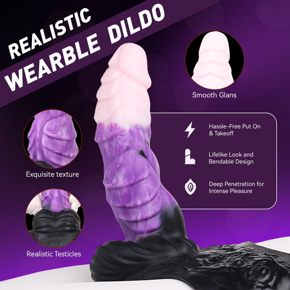 9.37-Inch Fantasy Dragon Sheath Underwear – Silicone Wearable Sex Toys for Men Improving ED