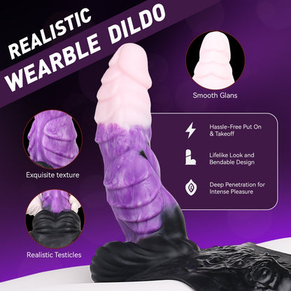 9.37-Inch Fantasy Dragon Sheath Underwear – Silicone Wearable Sex Toys for Men Improving ED