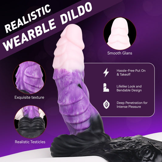 9.37-Inch Fantasy Dragon Sheath Underwear – Silicone Wearable Sex Toys for Men Improving ED