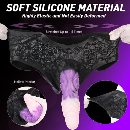 9.37-Inch Fantasy Dragon Sheath Underwear – Silicone Wearable Sex Toys for Men Improving ED