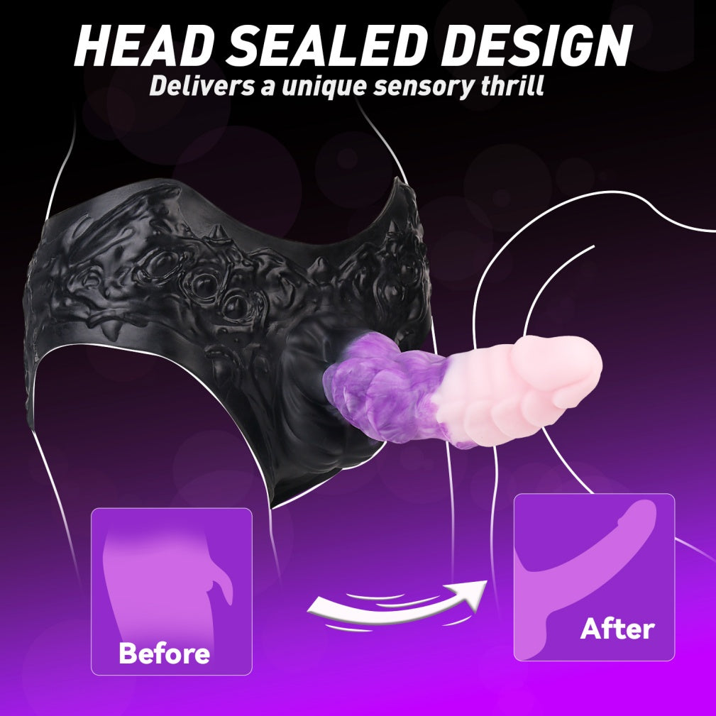 9.37-Inch Fantasy Dragon Sheath Underwear – Silicone Wearable Sex Toys for Men Improving ED