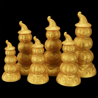 Golden Silicone Fantasy Pumpkin Anal Beads Dildo - Gradual Expansion & Orgasmic Massage for Release