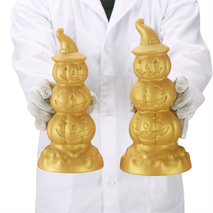 Golden Silicone Fantasy Pumpkin Anal Beads Dildo - Gradual Expansion & Orgasmic Massage for Release