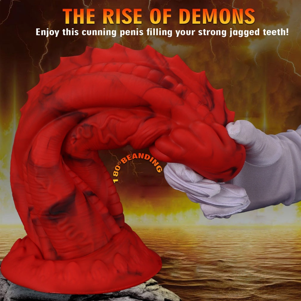 Drake Fire Fantasy Dragon Dildo Fetish Sex – Textured Vaginal Masturbation Thick Silicone Toys