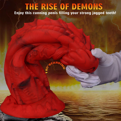 Drake Fire Fantasy Dragon Dildo Fetish Sex – Textured Vaginal Masturbation Thick Silicone Toys