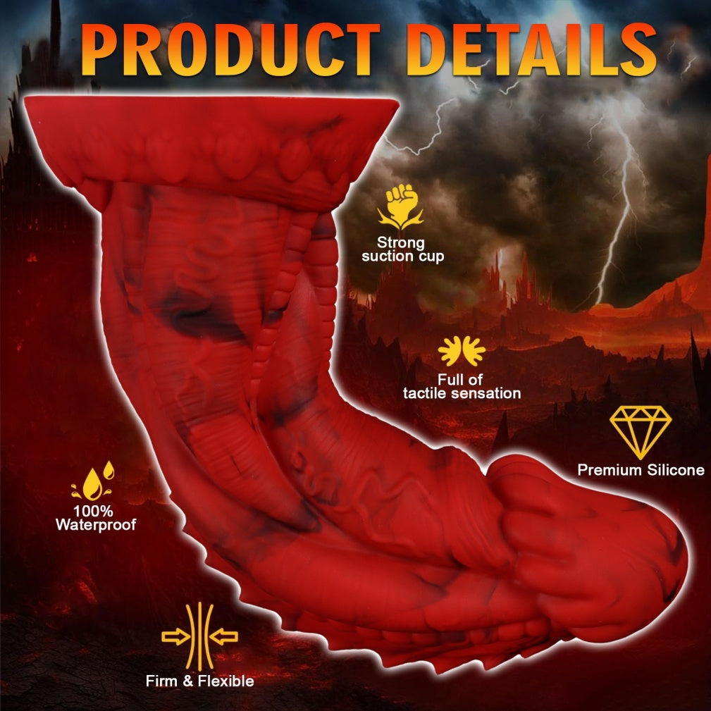 Drake Fire Fantasy Dragon Dildo Fetish Sex – Textured Vaginal Masturbation Thick Silicone Toys