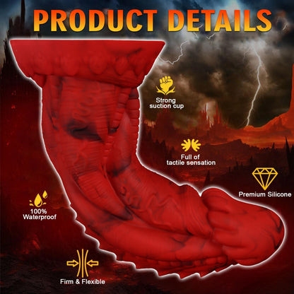 Drake Fire Fantasy Dragon Dildo Fetish Sex – Textured Vaginal Masturbation Thick Silicone Toys