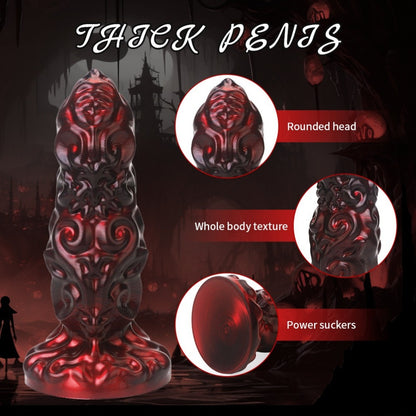 Gode Gland Alien Sang-Noir – Gode Monstre Épais en Silicone S/M/L | Domlust