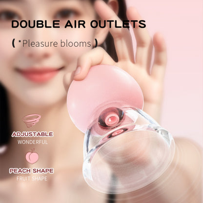 Pink Peach Clit Sucker & Nipple Stimulator - Cute Silicone Suction Toy for Orgasmic Massage