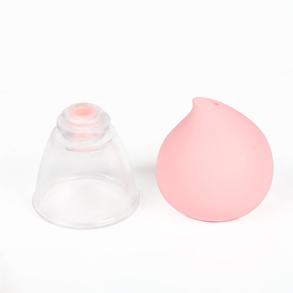 Pink Peach Clit Sucker & Nipple Stimulator - Cute Silicone Suction Toy for Orgasmic Massage