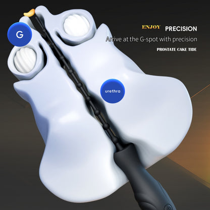 Vibrating Male P-Spot Stimulator – Beaded Silicone Masturbation Wand