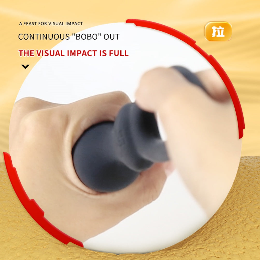 Fantasy 5-Bead Silicone Prostate Massager – Dual Motor Vibrating Anal Beads & 3-in-1 Male Sex Toy