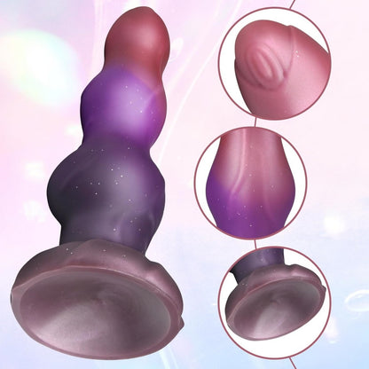 Fantasy Bead Monster Dildo with Suction Cup – Localized Expansion Silicone Female Masturbation Toy